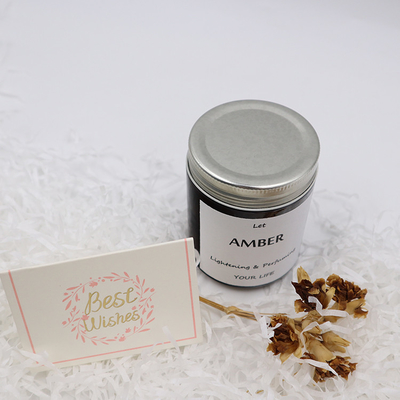 ODM Amber Glass Canning Mason Jar Candle برای فوکوس آروماتراپی