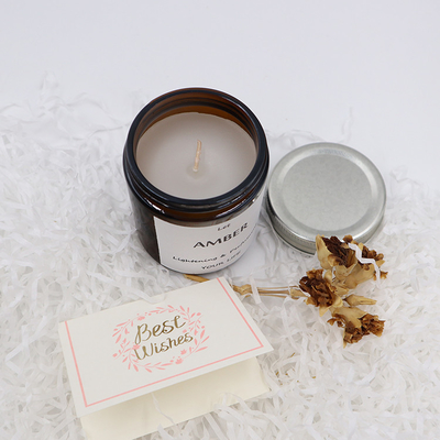 ODM Amber Glass Canning Mason Jar Candle برای فوکوس آروماتراپی