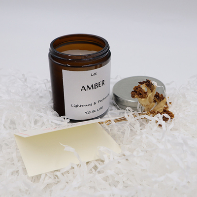 ODM Amber Glass Canning Mason Jar Candle برای فوکوس آروماتراپی