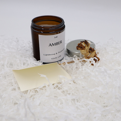 ODM Amber Glass Canning Mason Jar Candle برای فوکوس آروماتراپی