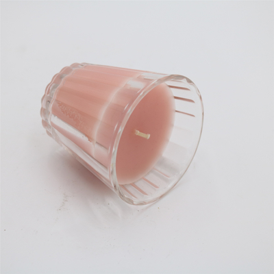 شمع معطر شیشه ای صورتی طبیعی ODM 4oz برای عطر خانه