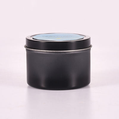 شمع قوطی قلع مشکی مات بازیافتی OEM 2 Oz برای اتاق خواب