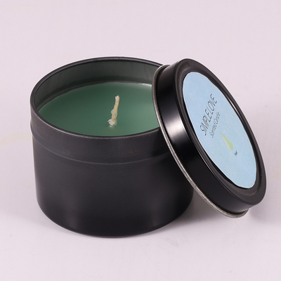شمع قوطی قلع مشکی مات بازیافتی OEM 2 Oz برای اتاق خواب