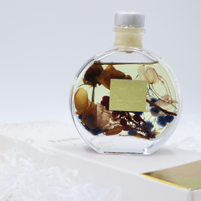 ست هدیه لوکس 100 میلی لیتری پخش کننده عطر نی با گل خشک قهوه ای