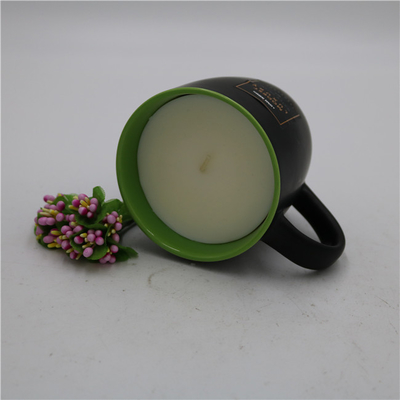 شمع لیوان چای شمع سیترونلا سرامیکی مشکی مات معطر