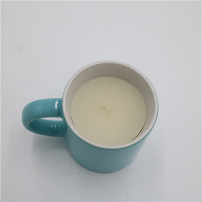 شمع سویا سرامیکی معطر 5.5 اونس فنجان چای گرد آبی براق خانگی Aroma Home