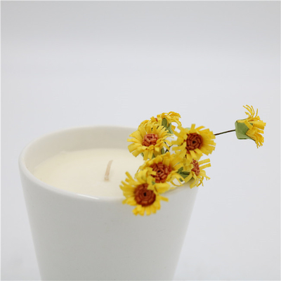 آروما فنجان چای خانگی سرامیکی شمع سویا معطر مات سفید 7oz