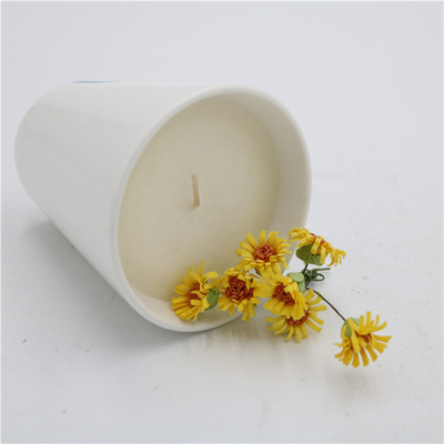 آروما فنجان چای خانگی سرامیکی شمع سویا معطر مات سفید 7oz