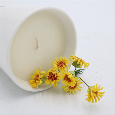 آروما فنجان چای خانگی سرامیکی شمع سویا معطر مات سفید 7oz