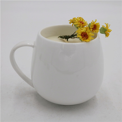 شمع لیوان چای سرامیکی واکس سویا معطر مات سفید گرد 6 اونس